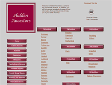 Tablet Screenshot of hiddenancestors.com